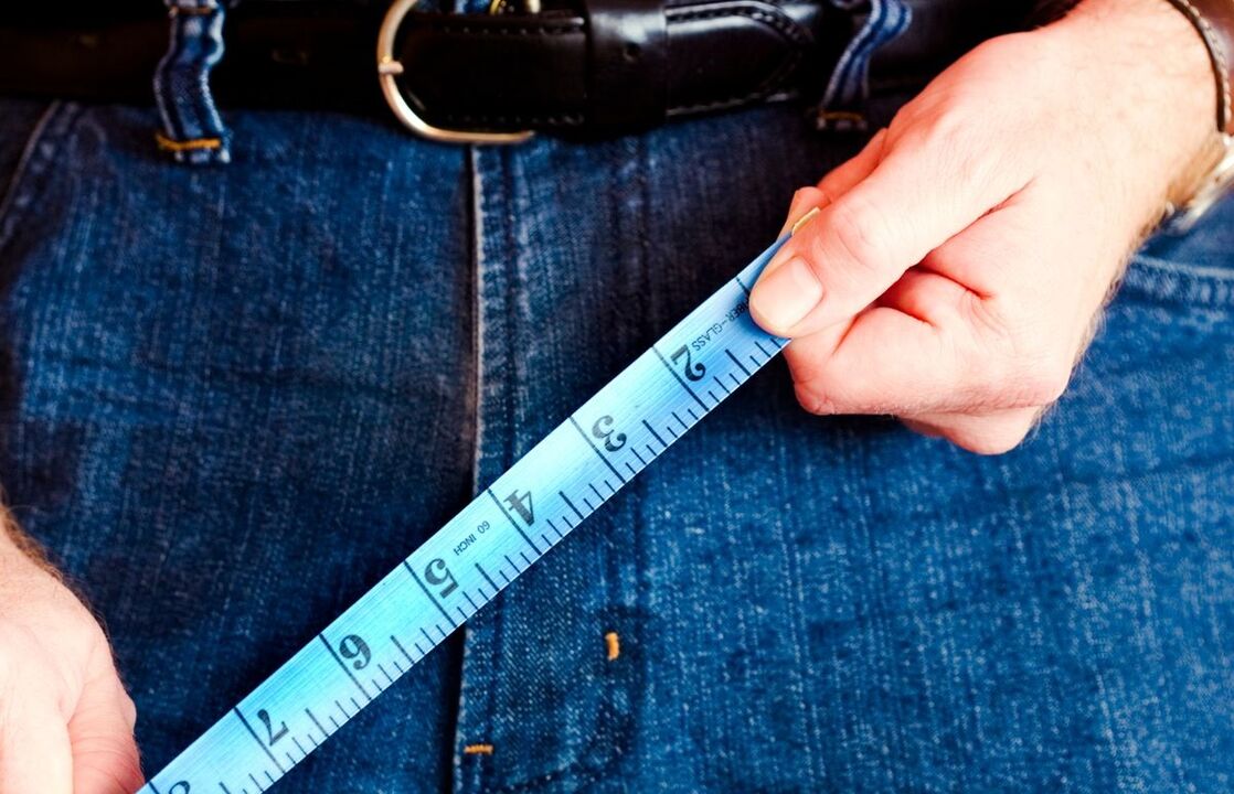 μέτρηση πέους πριν από τη μεγέθυνση